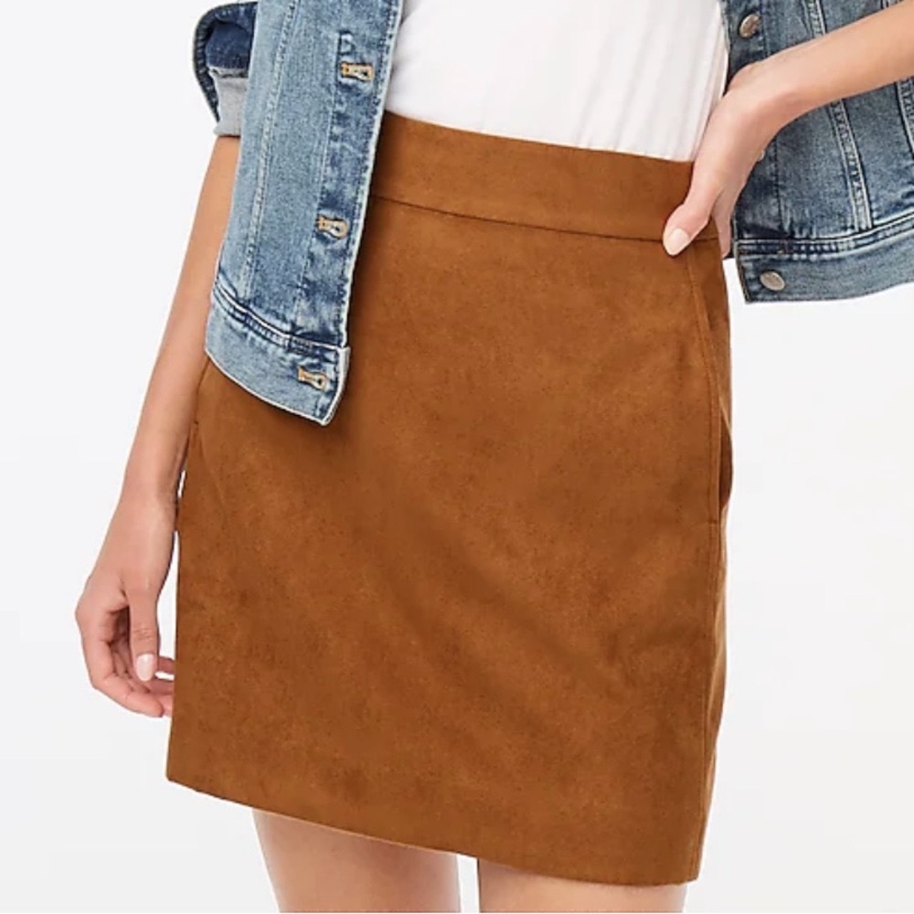 J. Crew Faux-Suede Mini Skirt